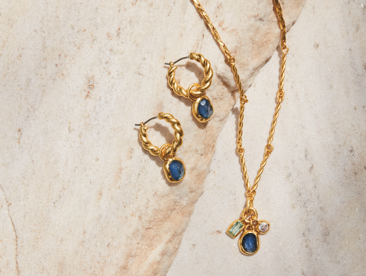 The Met Store's new Cypriot Twist Pendant Necklace and Hoop Earrings