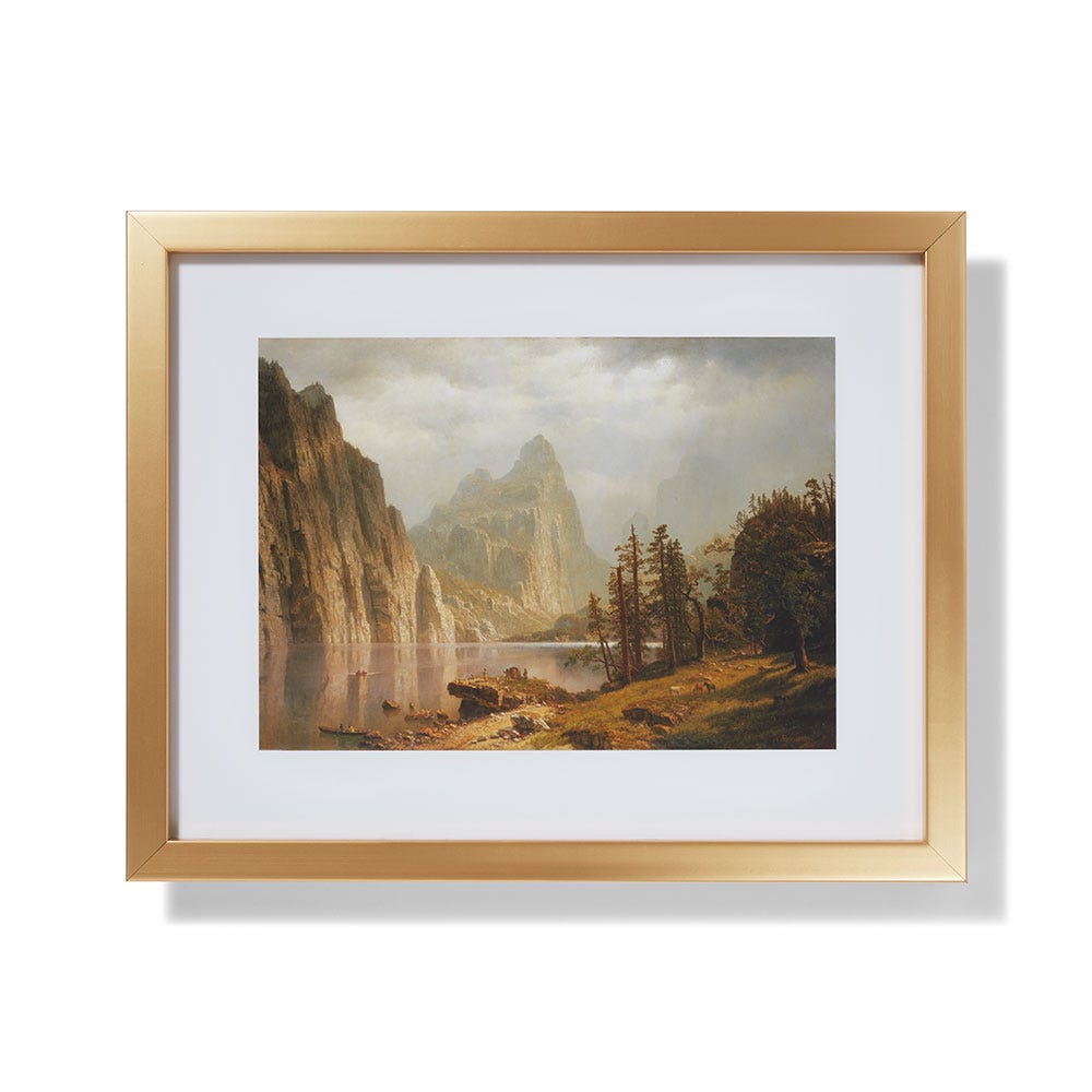 bierstadt merced river yosemite valley framed print