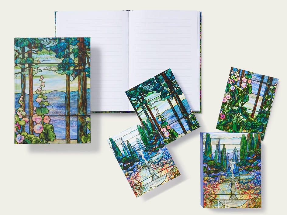 Louis C. Tiffany Green & Blue Paper Notecards